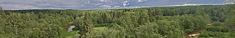 Панорама с угора на речку Сефтра